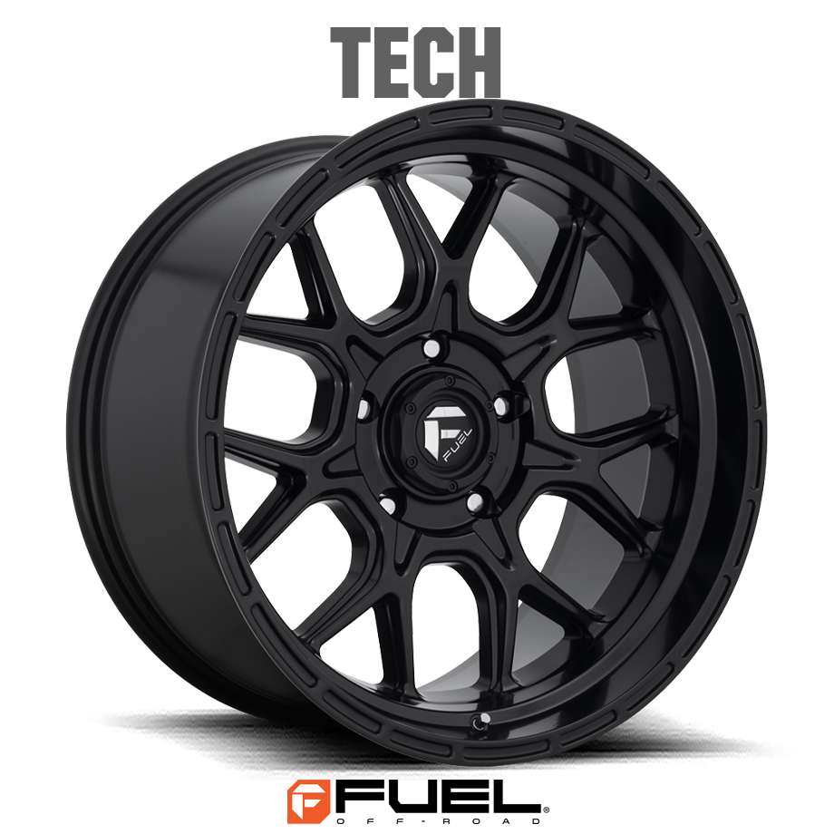 18y- ジープ ラングラー JL | ホイール TECH D670 マットブラック 5H-127 20X9J+1 1本 FUEL OFF-ROAD フューエル｜キャルウイングパーツ店