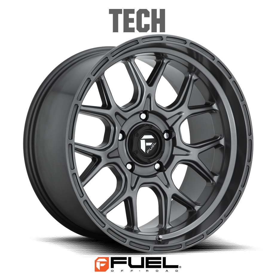 18y- ジープ ラングラー JL | ホイール TECH D672 マットガンメタル 5H-127 17X9J+1 1本 FUEL OFF-ROAD フューエル