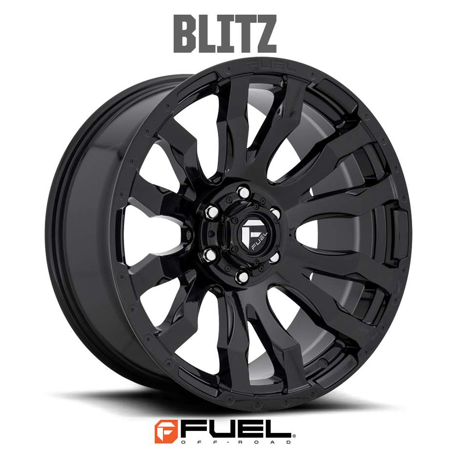 18y- ジープ ラングラー JL | ホイール BLITZ D675 グロスブラック 5H-127 22X12J-44 1本 FUEL OFF-ROAD フューエル|キャルウイングパーツ店