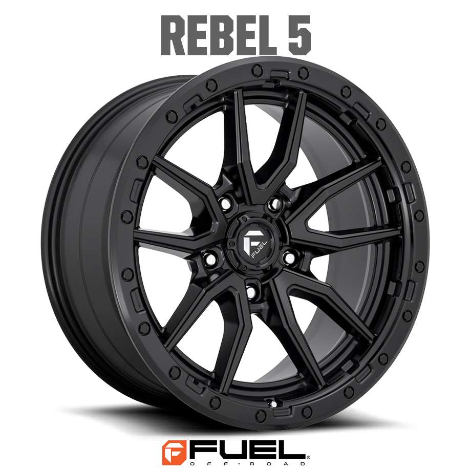 18y- ジープ ラングラー JL | ホイール REBEL D679 マットブラック 5H-127 17X9J+1 1本 FUEL OFF-ROAD フューエル|キャルウイングパーツ店