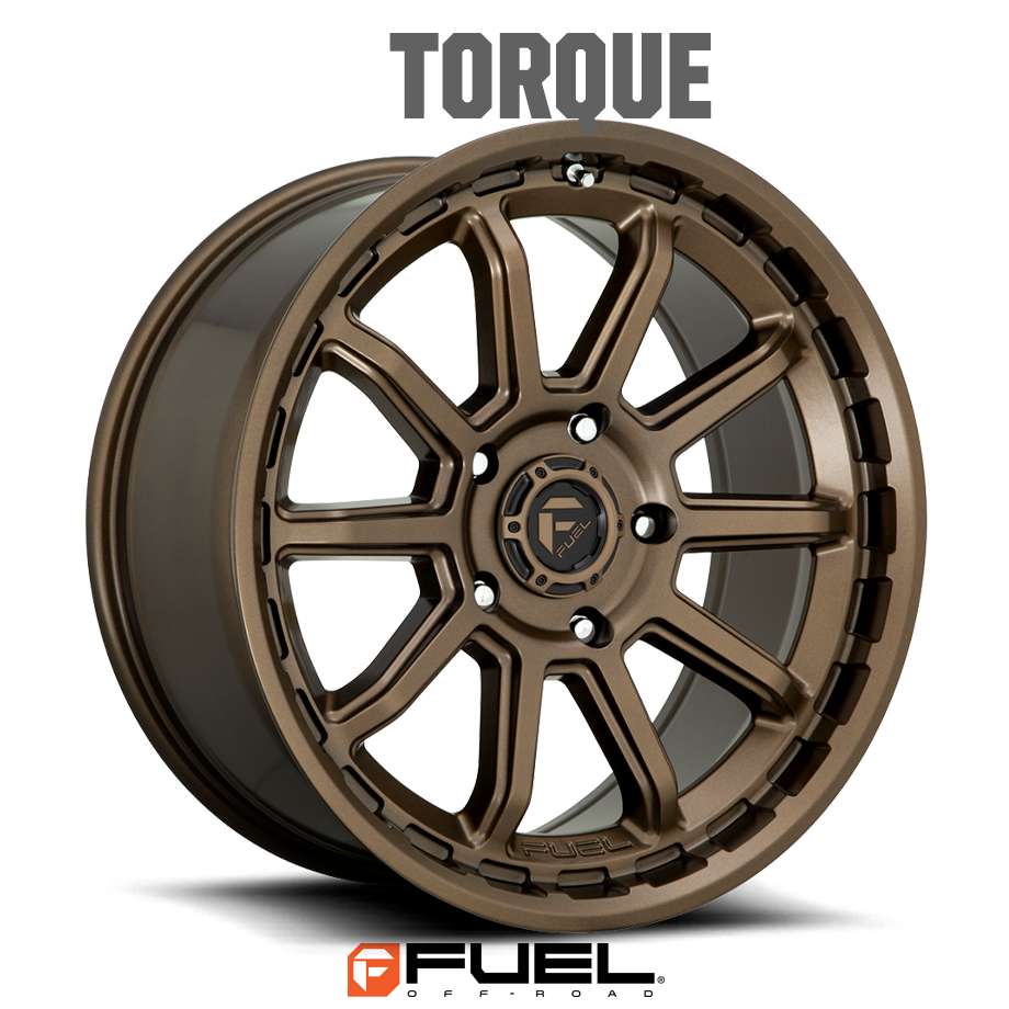 18y- ジープ ラングラー JL | ホイール TORQUE D690 マットブロンズ 5H-127 17X9J+1 1本 FUEL OFF-ROAD フューエル｜キャルウイングパーツ店