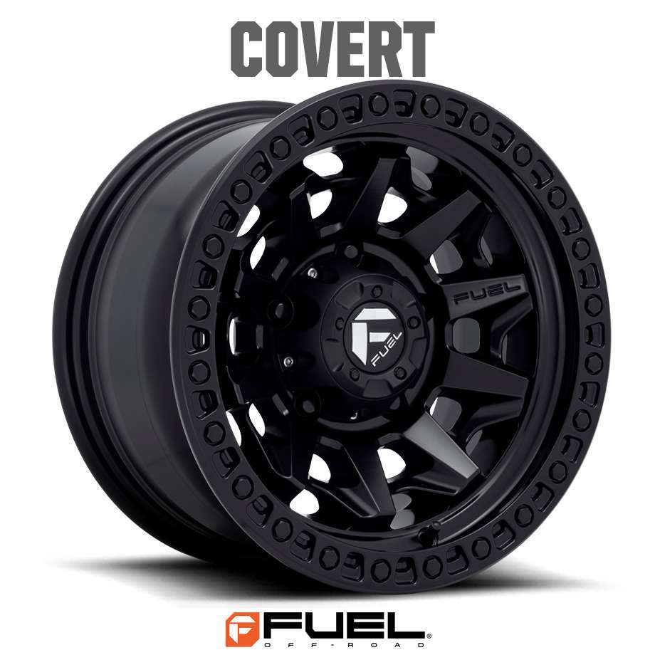 18y- ジープ ラングラー JL | ホイール COVERT D694 マットブラック 5H-127 20X9J+1 1本 FUEL OFF-ROAD フューエル
