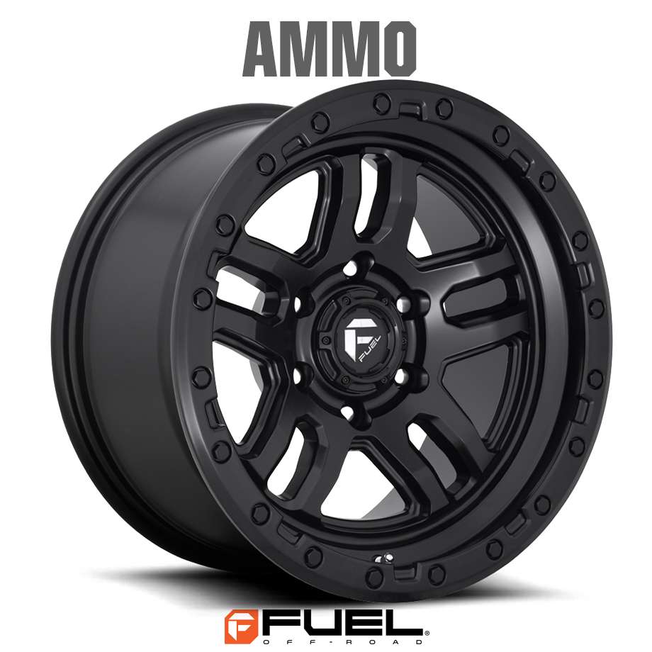 18y- ジープ ラングラー JL | ホイール AMMO D700 マットブラック 5H-127 17X9J+1 1本 FUEL OFF-ROAD フューエル｜キャルウイングパーツ店