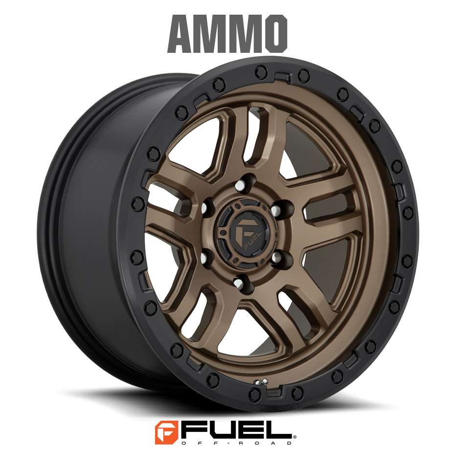 18y- ジープ ラングラー JL | ホイール AMMO D702 マットブロンズ ブラックビートリング 5H-127 17X9J+1 1本 FUEL OFF-ROAD フューエル 42,900円