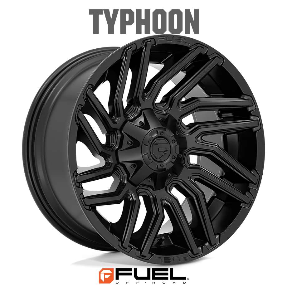 18y- ジープ ラングラー JL | ホイール TYPHOON D775 マットブラック 5H-114.3/127 22X12J-44 1本 FUEL OFF-ROAD フューエル