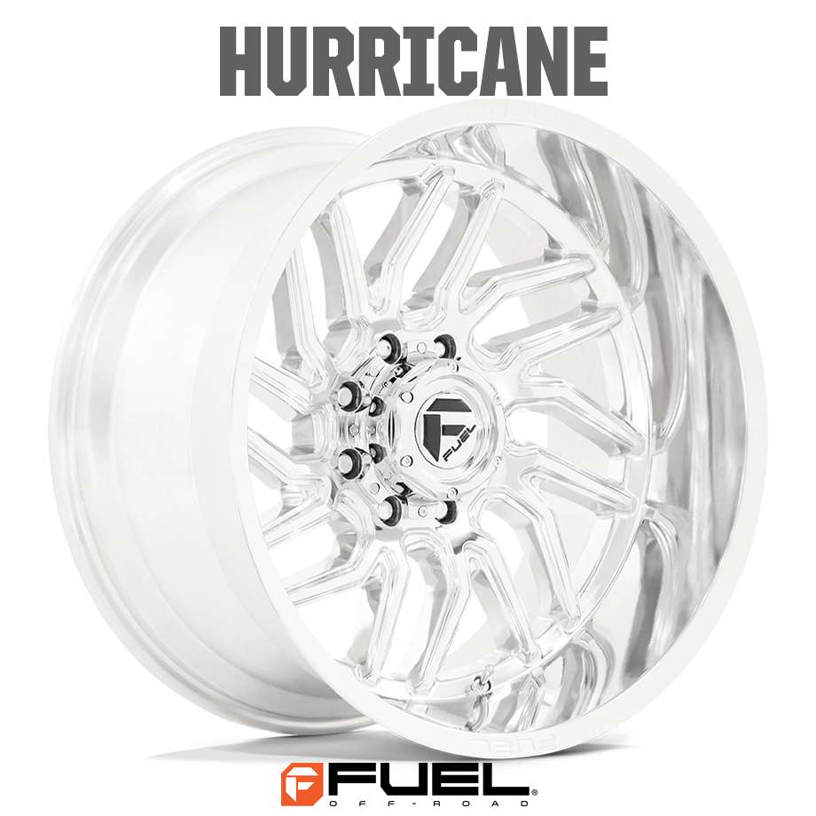 18y- ジープ ラングラー JL | ホイール HURRICANE D809 ポリッシュドミルド 5H-127 22X12J-44 1本 FUEL OFF-ROAD フューエル