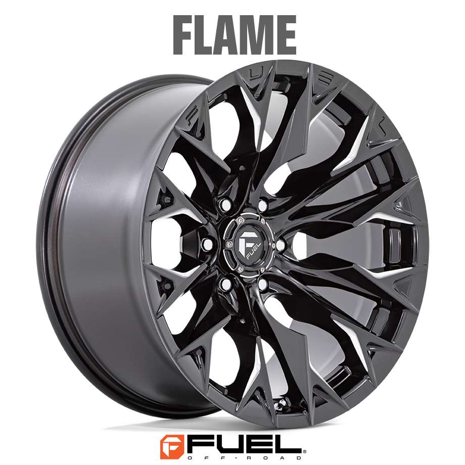 エスカレード シルバラード RAM QX80 | ホイール FLAME D803 グロスブラックミルド 6H-139.7 20x9J+20 1本 FUEL OFF-ROAD フューエル