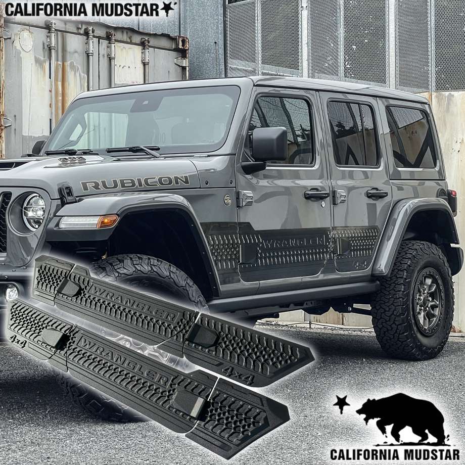 【カリフォルニアマッドスター/CALIFORNIA MUDSTAR★】18y- ジープ ラングラー JL | ドアサイドパネルプロテクター ABS製　8PCS ブラック