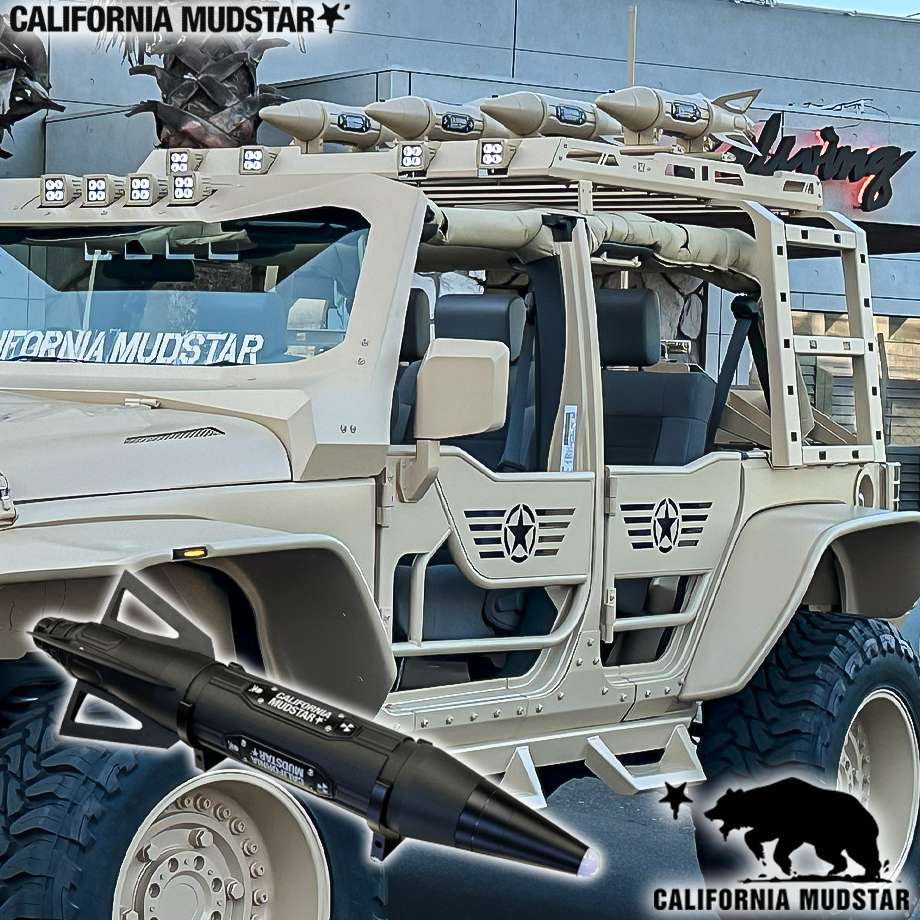 【カリフォルニアマッドスター/CALIFORNIA MUDSTAR★】5Lウォータータンク ブラック Tスロットマウント ルーフラック用 1PC