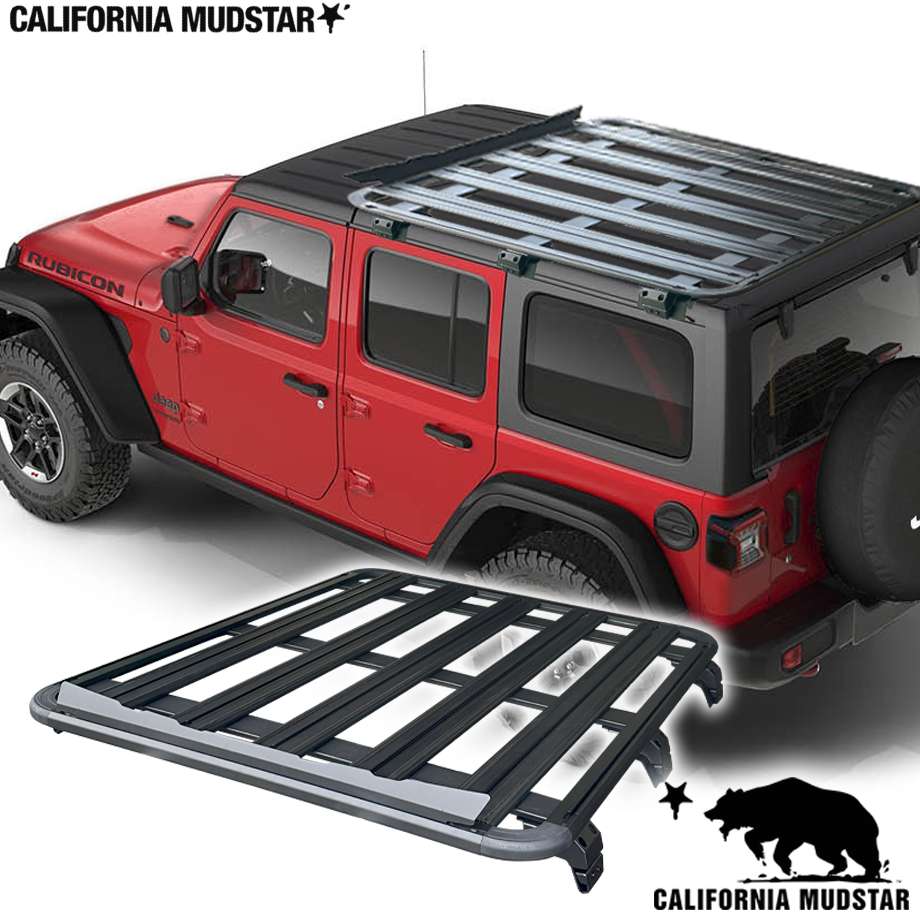 【カリフォルニアマッドスター/CALIFORNIA MUDSTAR★】18y- ジープ ラングラー JL アンリミテッド | アルミ ルーフラック フラットタイプ ルーフプラットフォーム｜キャルウイングパーツ店