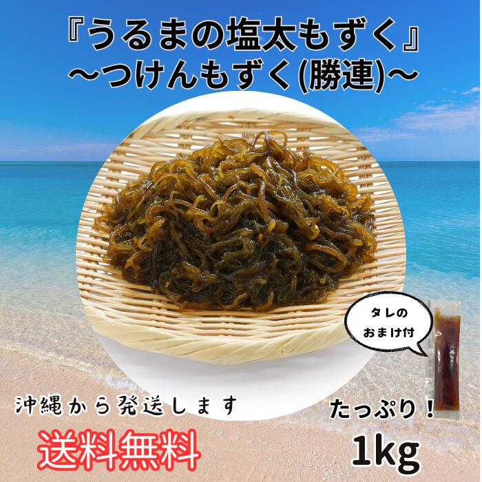 楽天市場】沖縄 うるまの塩太もずく もずく 1kg 太もずく つけんもずく 沖縄県うるま市勝連産 : KANDA