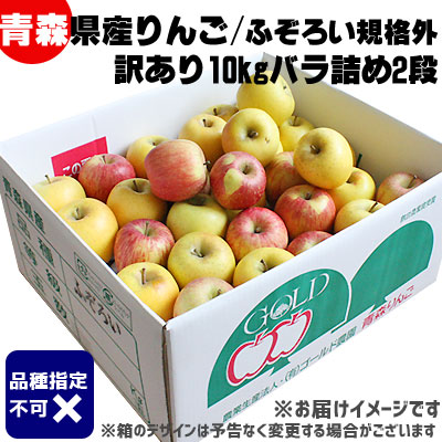 【楽天市場】りんご 訳あり 10kg 送料無料 規格外品 大小混合【青森県産 訳あり りんご10kg】 加工用 (バラ詰め2段 36～65玉 ...