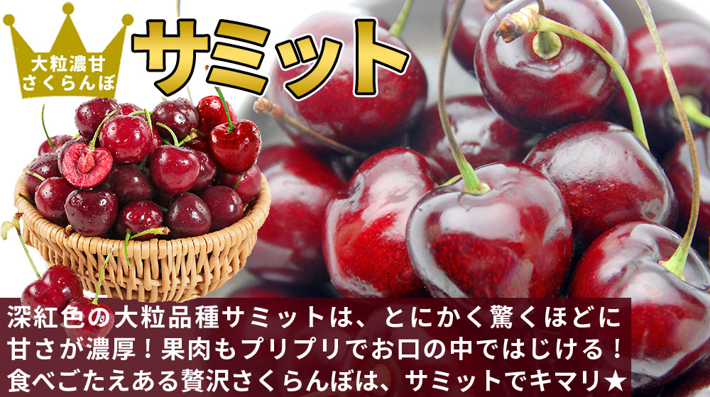 楽天市場 さくらんぼ 送料無料 青森県産 さくらんぼ サミット バラ詰め800g 2l以上 サイズ混合 お中元 産地直送のため同梱不可 クール便 かめあし商店