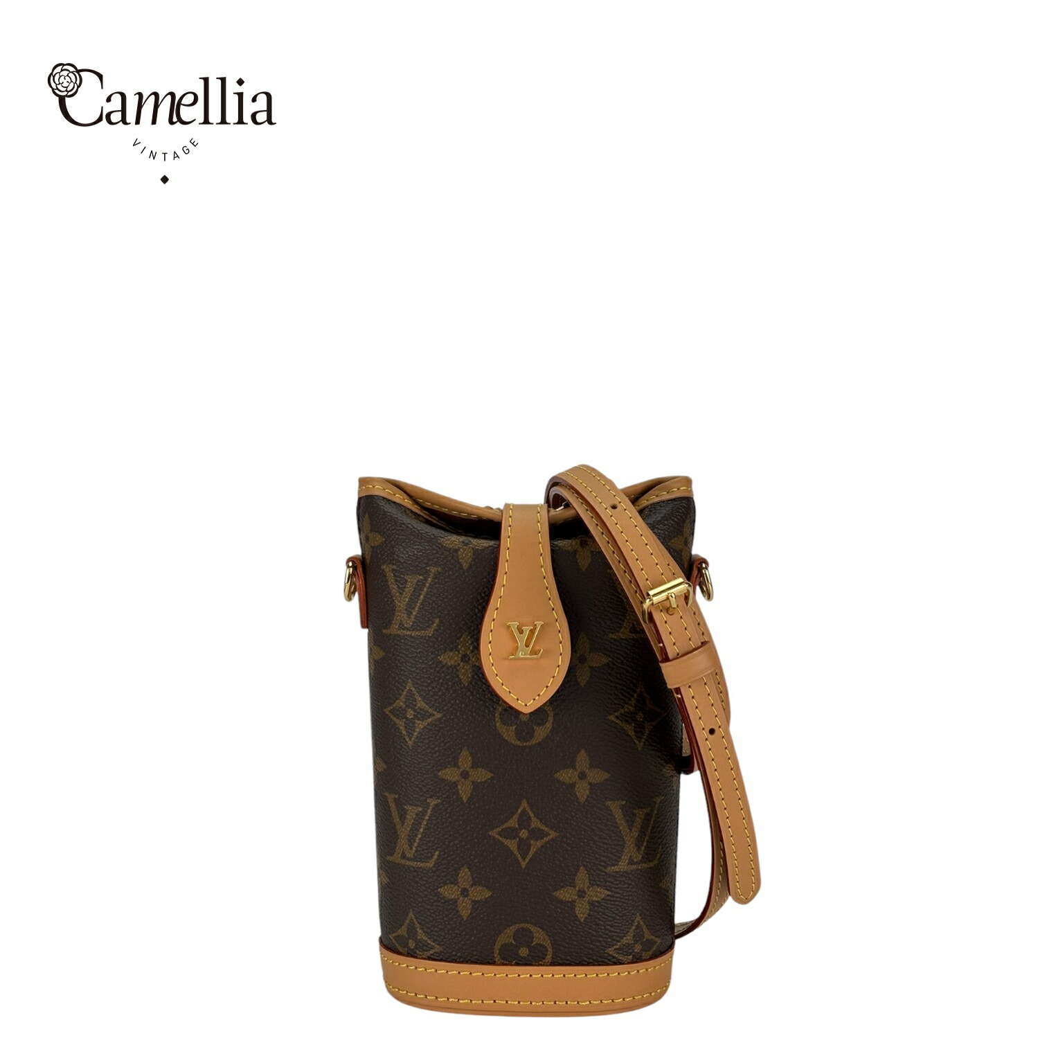 【中古】 LOUIS VUITTON　ルイヴィトン フォールドミーポーチ モノグラム レザー ショルダーバッグ ポシェット クロスボディバッグ ミニバッグ