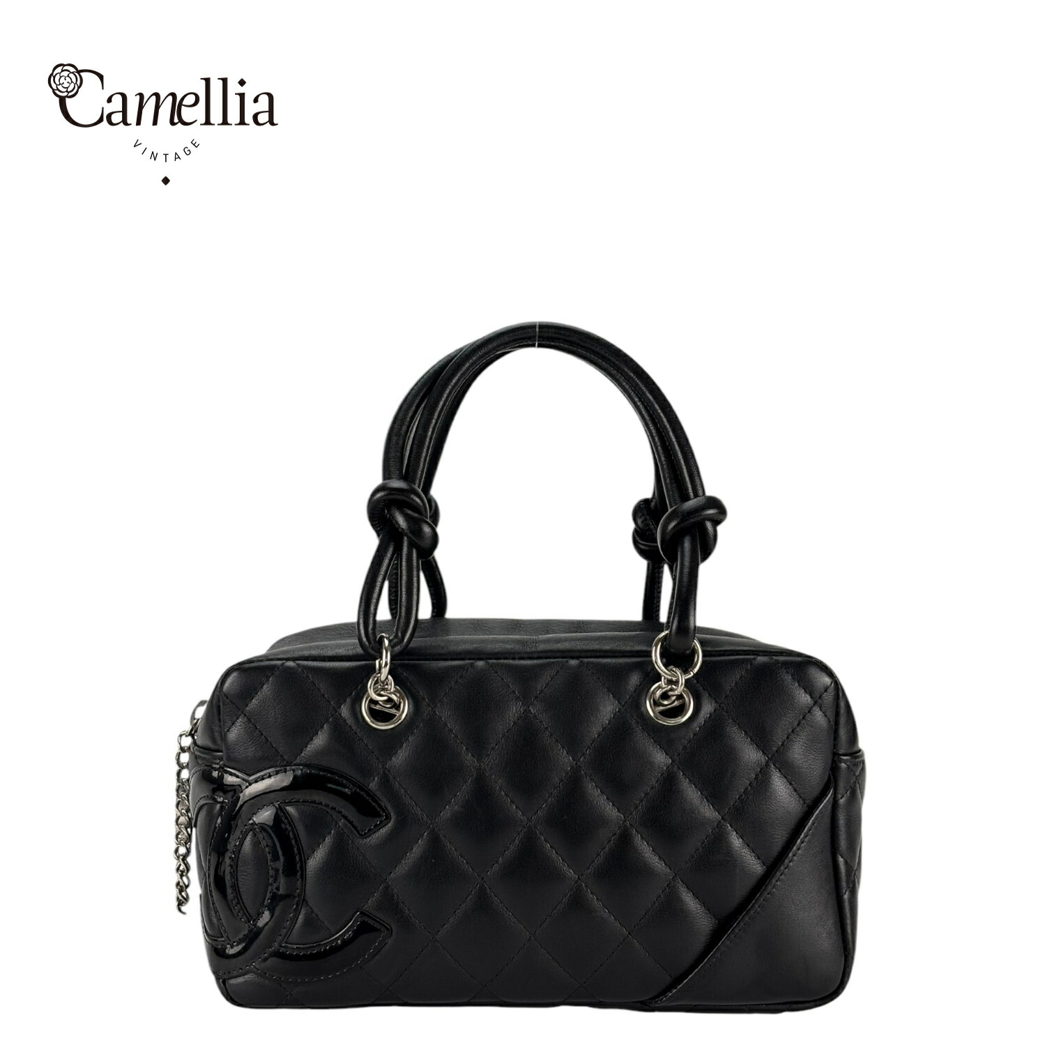 チェーンハンドル付き 可愛いサイズ感 CHANEL ボーリングバック CHANEL】シャネル『ロゴ ボーリングバッグ』AS1779 レディース