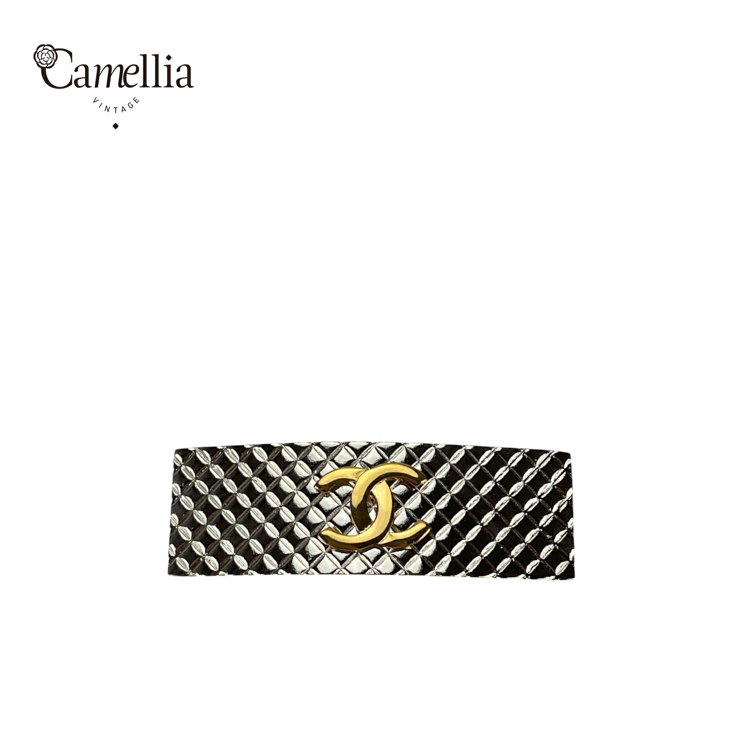 【中古】 CHANEL シャネル 98A マトラッセ CCマーク ココマーク ゴールド シルバーカラー バレッタ ヘアアクセサリー 小物 髪飾り 髪留め