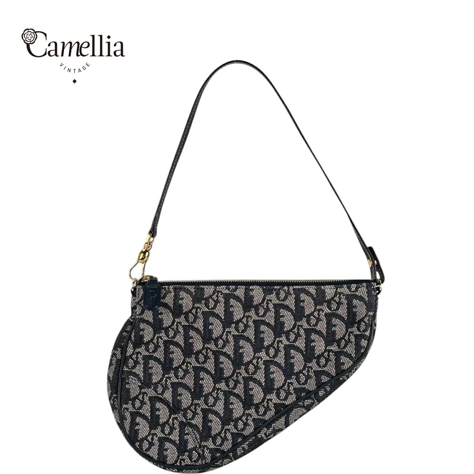 Christian Dior　クリスチャンディオール　トロッター柄　サドルバッグ Christian Dior】【シルクイン】クリスチャンディオール