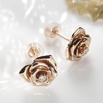 tomoyas 薔薇のピアス　k18YG tomoyas 薔薇のピアス k18YG tomoyas 薔薇のピアス k18YG｜ ピアス