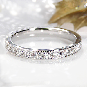 【楽天市場】プラチナ リング ダイヤモンド フルエタニティリング 指輪 フチあり 引っかからない Pt900 ミル打ち ダイヤ ファッション