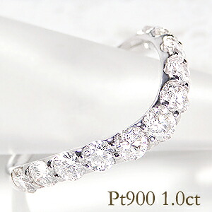 pt900【1.00ct】ダイヤモンド エタニティ リング【無色透明】【H-SIクラス】プラチナ 指輪 1カラット 人気 おしゃれ 1.00 ハーフエタ ダイヤモンドリング ダイヤリング ダイアモンドリング ダイアリング【品質保証書付】【刻印無料】【送料無料】【代引手数料無料】｜Camelot