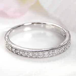 Pt900 ダイヤモンド エタニティリング【0.2ct】【無色透明】【H-SIクラス】 プラチナ ダイヤモンドリング ダイヤリング ダイアモンドリング ダイアリング 指輪 ハーフエタニティ 人気 0.20 ミル打ち ミルグレイン クラシカル アンティーク 品質保証書 刻印無料 送料無料