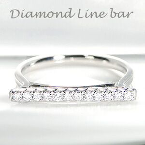 Pt900 ダイヤモンド ライン バー リング【0.2ct】【無色透明】【H-SIクラス】 プラチナ ダイヤモンド リング 指輪 エタニティ 人気 0.2カラット シンプル 一文字 バー 上品 品質保証書 刻印無料 送料無料 代引手数料無料