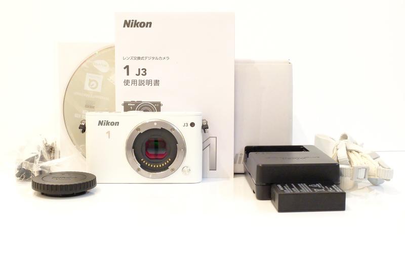 【中古】Nikon 鏡鑑受け答え一眼 Nikon 1 J3 上半身 白いこと N1J3WH