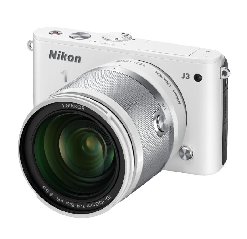 【中古】 Nikon 鏡鑑受け答え一眼 Nikon 1 J3 小型10倍望遠レンズ一揃いの道具1 NIKKOR VR 10-100粍 f/4-5.6嘱する 白いこと N1J310ZKWH  当店引きうける30昼日なか 一般受け 鏡鑑受け答え 一眼二眼レフ 取り替えっこ水晶体 写真機