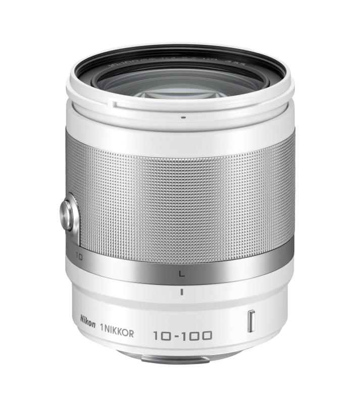 【中古】Nikon 高倍率望遠レンズ 1 NIKKOR VR 10-100粍 f/4-5.6 白いこと ニコンCX初期化専用