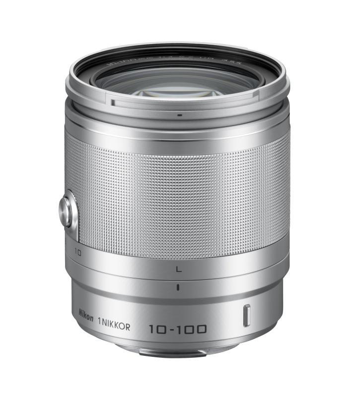 【中古】Nikon 高倍率望遠レンズ 1 NIKKOR VR 10-100粍 f/4-5.6 しろがね色 ニコンCX初期化専用