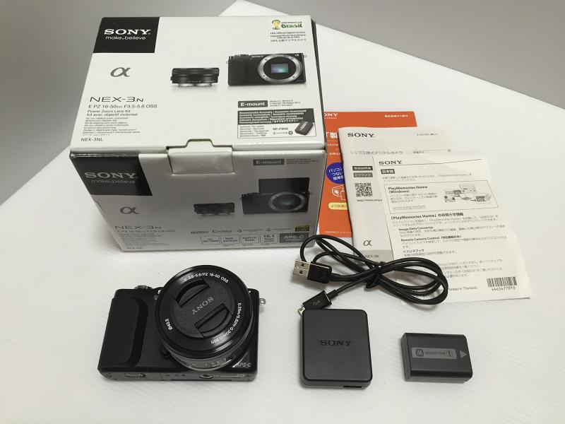 【中古】SONY 鏡鑑受け答え一眼 NEX-3N パワーズームレンズキット E PZ 16-50粍 F3.5-5.6 OSS属する 黒いこと NEX-3NL B その他-家電