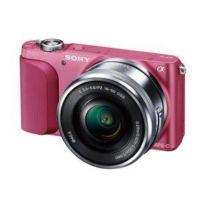 【中古】SONY 鏡鑑受け答え一眼 NEX-3N パワーズームレンズキット E PZ 16-50粍 F3.5-5.6 OSS嘱する サクラ色 NEX-3NL P