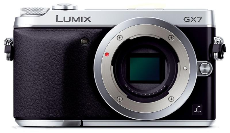【中古】Panasonic 鏡鑑受け答え一眼写真機 ルミックス GX7 上半身 しろがね色 DMC-GX7-S