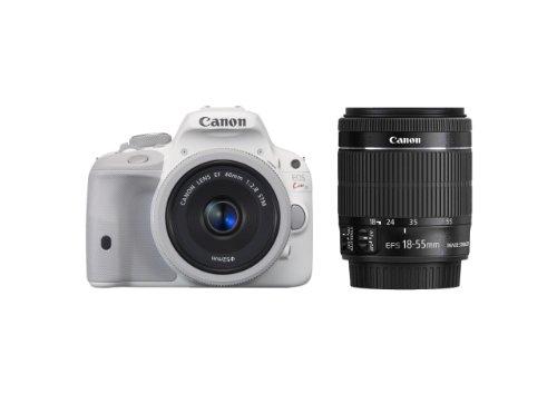 【中古】Canon デジタル一眼二眼レフ写真機 EOS Kiss X7(白いこと) ダブルレンズキット EF-40粍 F2.8 STM(白いこと) EF-S18-55粍 F3.5-5.6 IS STM嘱する KISSX7WH-WLK
