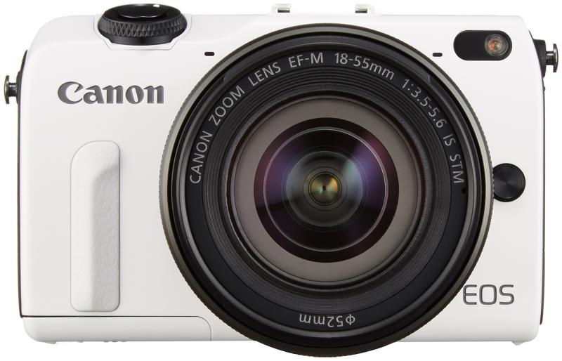 【中古】Canon 鏡鑑受け答え一眼写真機 EOS M2 EF-M18-55 IS STM 水晶体一揃いの道具(白いこと) EF-M18-55粍 F3.5-5.6 IS STM 嘱する EOSM2WH-1855ISSTMLK
