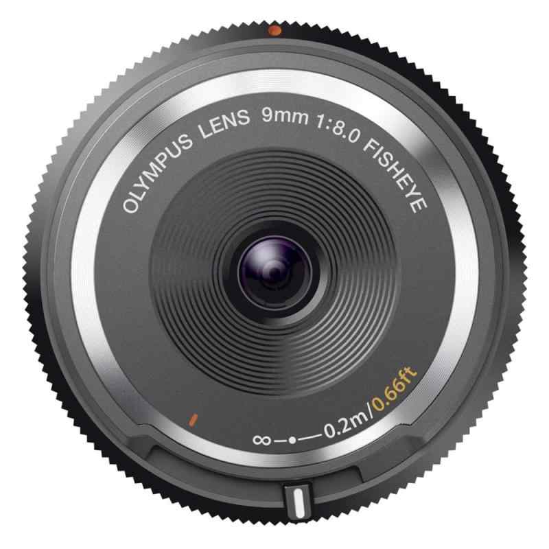 【中古】OLYMPUS 銀鏡受け答え一眼 9粍 f8 フィッシュアイ ボディキャップレンズ 黒いこと BCL-0980 BLK