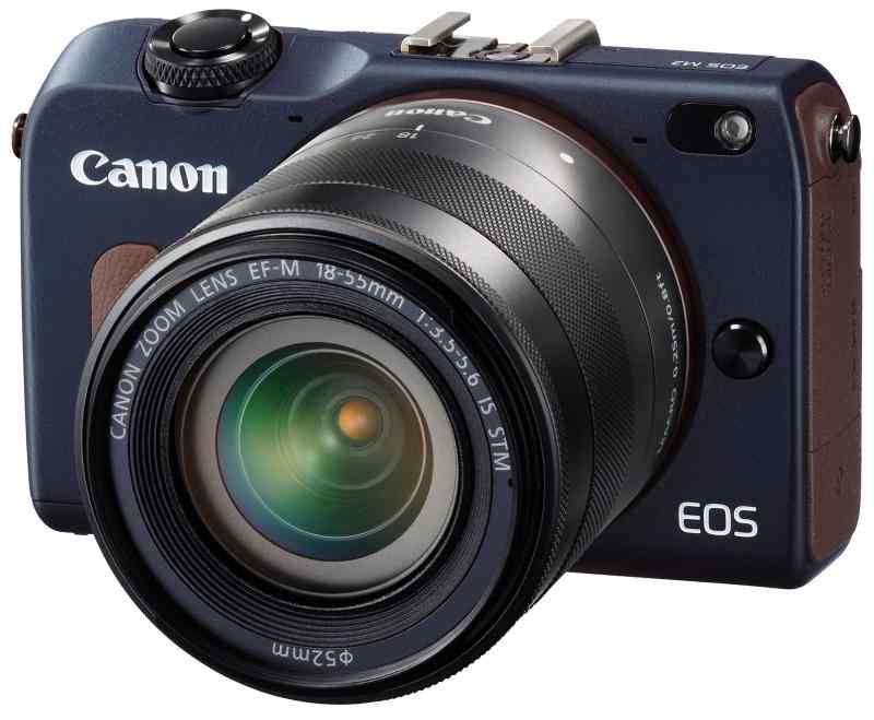 【中古】Canon 鏡鑑受け答え一眼写真機 EOS M2 EF-M18-55 IS STM 水晶体一揃いの道具 (ベイ青色) EF-M18-55粍 F3.5-5.6 IS STM嘱する EOSM2BL-1855ISSTMLK