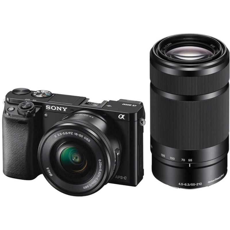 【中古】Sony Alpha a6000 Mirrorless Digital Camera with 16-50mm and 55-210mm Power Zoom Lenses by Sony|カメラFanks-PROShop 店