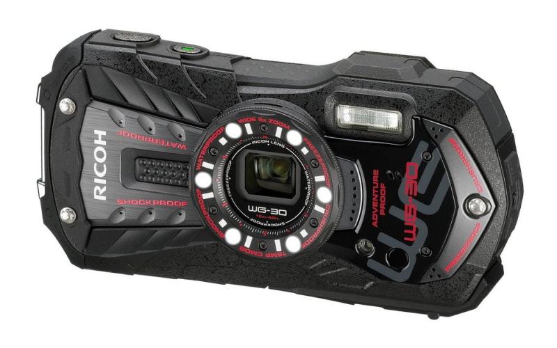 【中古】RICOH 防水デジタルカメラ RICOH WG-30 エボニーブラック 防水12m耐ショック1.5m耐寒-10度 RICOH WG-30 BK 04591｜カメラFanks-PROShop 店