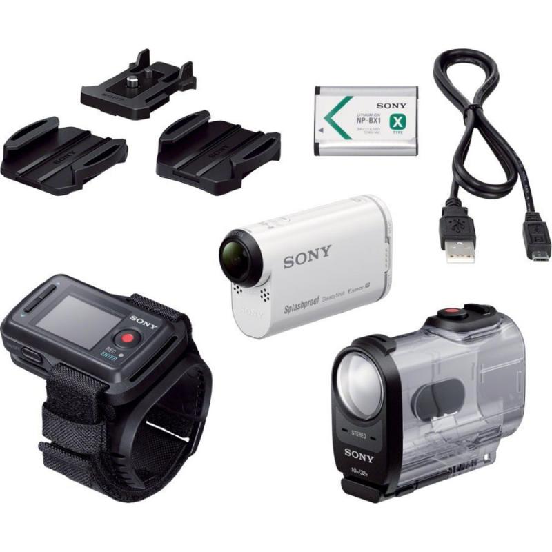 【中古】HDR-AS200VR/W [デジタルHDカム アクションカム ライブビューリモコン付]