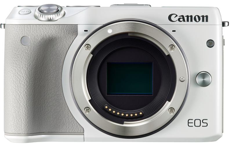 【中古】Canon 銀鏡受け答え一眼写真機 EOS M3 上半身(白いこと) EOSM3WH-BODY