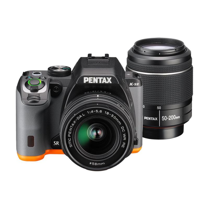 【中古】RICOH PENTAX デジタル一眼二眼レフ PENTAX K-S2 ダブルズームキット (黒いこと×オレンジ色) PENTAX K-S2 WZOOMKIT (BLACK×ORANGE) 13221