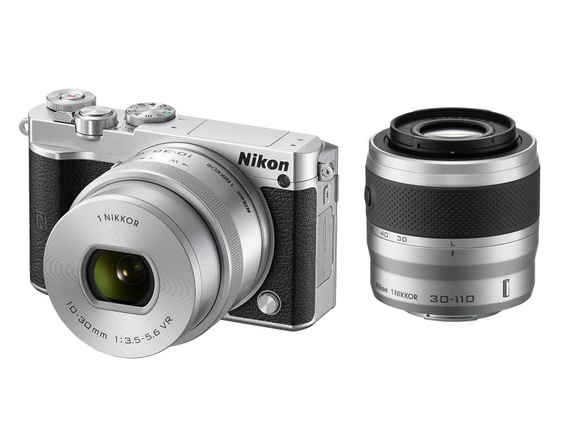 【中古】Nikon 銀鏡受け答え一眼 Nikon1 J5 ダブルズームキット しろがね色 J5WZSL