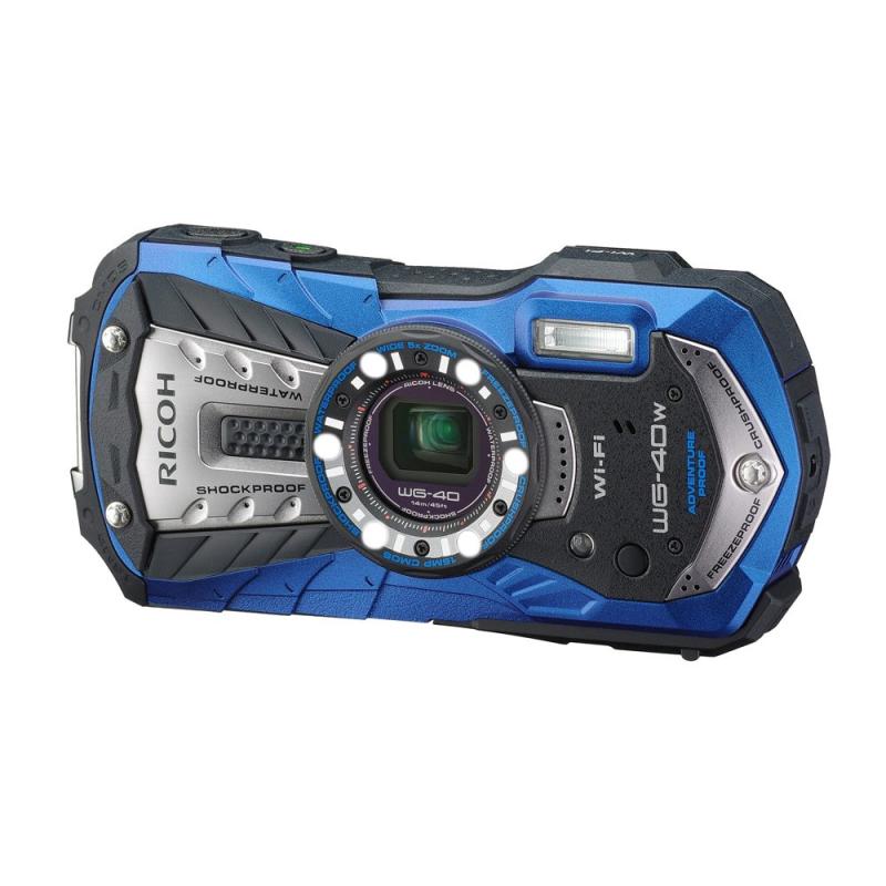 【中古】RICOH 雨合羽デジタル写真機 RICOH WG-40W 青碧 雨合羽14m耐ぼうぜん自失1.6m耐寒-10度 RICOH WG-40W BL 04693