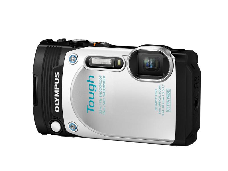 【中古】OLYMPUS コンパクトデジタルカメラ STYLUS TG-870 Tough 白いこと 雨合羽動作15m 180°モビール式液晶 TG-870 WHT