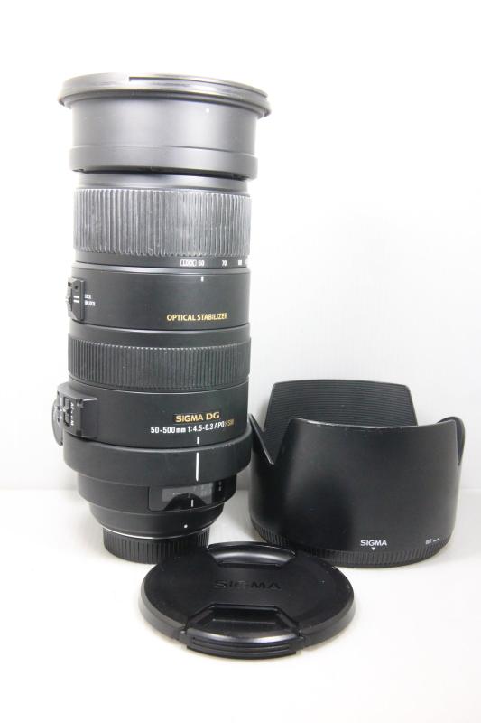 【中古】Sigma 738306 50-500粍 F/4.5-6.3 APO DG os HSM SLD 超望遠望遠レンズ Nikon デジタル一眼二眼レフ写真機用 - インターナショナル版 (なし)