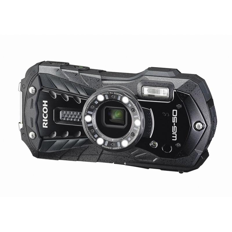 【中古】RICOH 雨合羽デジタル写真機 RICOH WG-50 黒いこと 雨合羽14m耐ぼうぜん自失1.6m耐寒-10度 RICOH WG-50 BK 04571