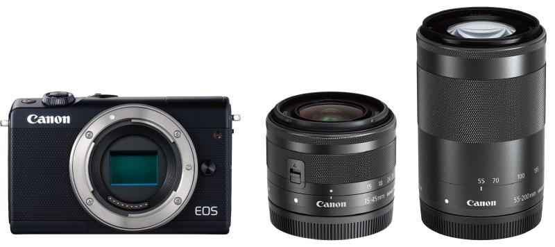 【中古】Canon ミラーレス一眼カメラ EOS M100 ダブルズームキット ブラック EOSM100BK-WZK｜カメラFanks-PROShop 店