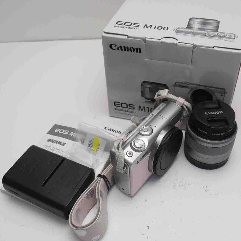 【中古】キヤノン EOS M100・リミテッドピンクキット EOSM100LIMITEDPINKKIT