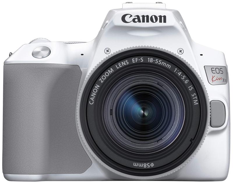 【中古】Canon デジタル一眼二眼レフ写真機 EOS Kiss X10 標準尺度望遠レンズ一揃いの道具 白いこと KISSX10WH-1855ISSTMLK